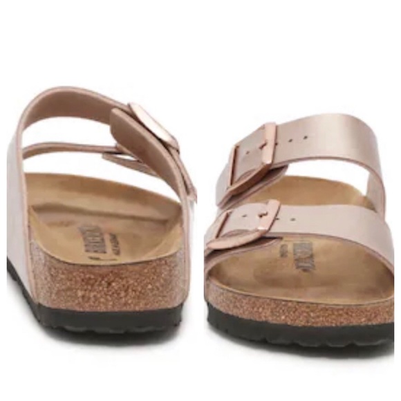 NWT Birkenstock Birko-Flor Arizona Sandals in Copper/Rose Gold - Picture 6 of 15